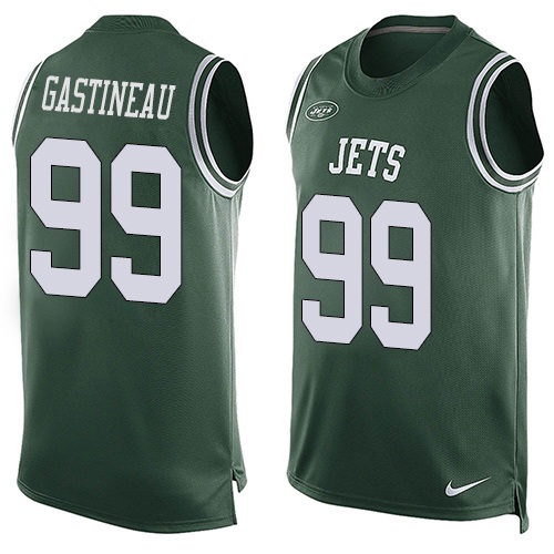 Men's Limited Mark Gastineau Nike Jersey Green - #99 Player Name & Number Tank Top NFL New York Jets